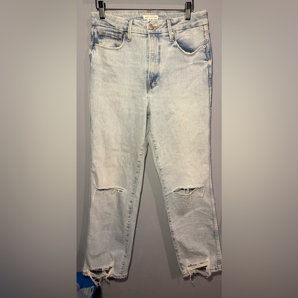 Good American Denim - Good American Blue Skinny Jeans Distressed
